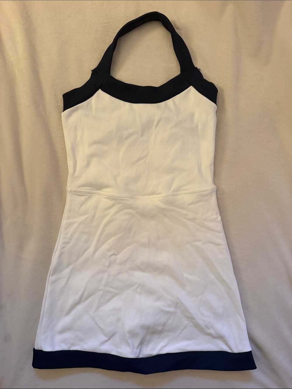 Royal Robbins White Halter dresswith Black Trim